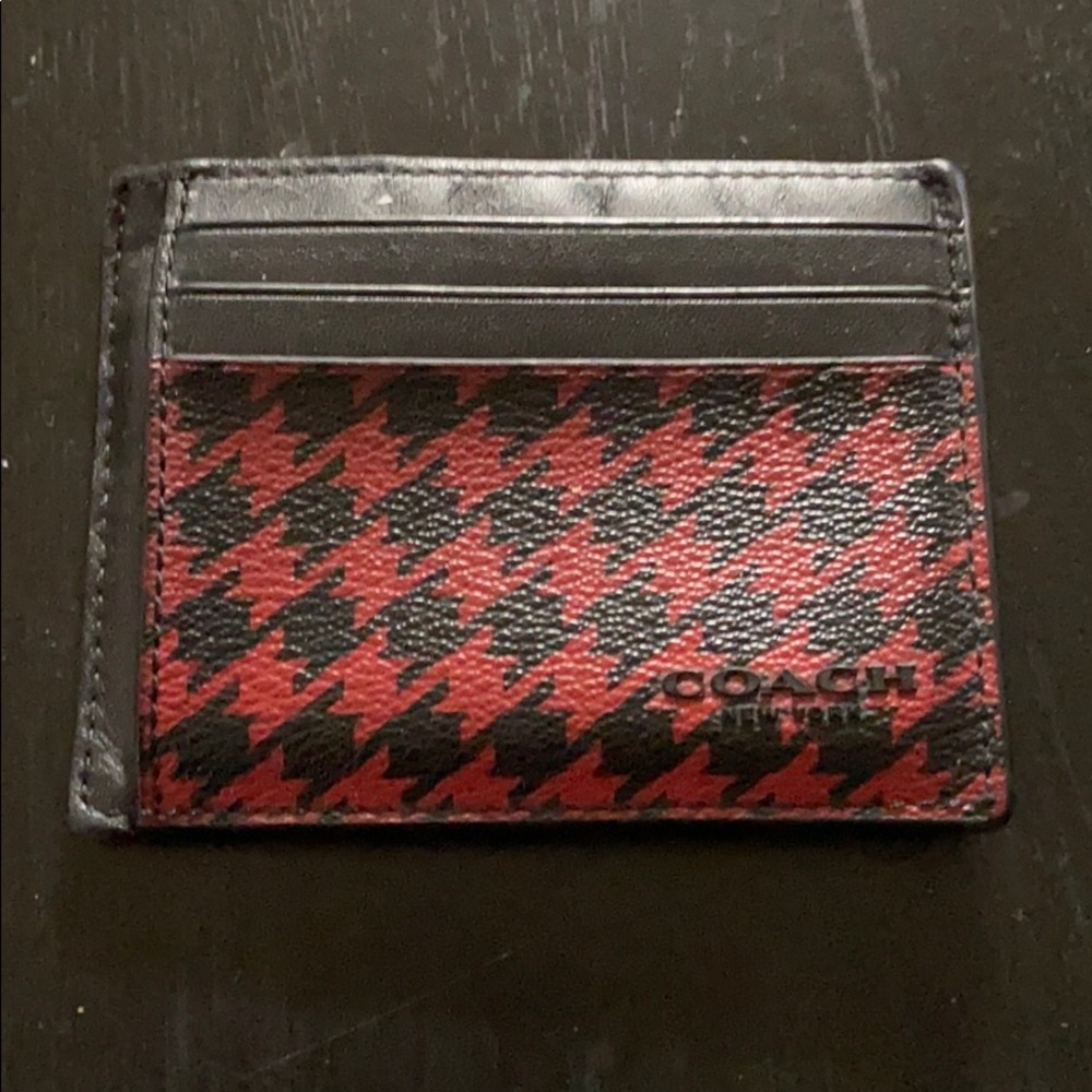 Coach Red/Black Cardholder USED